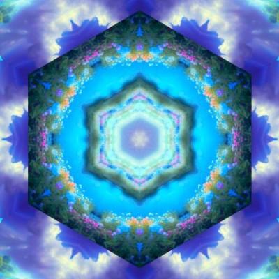 A colorful mandala with a white circle - Images with Kaleidoscope24