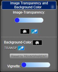 Customize the background color and transparency of the image