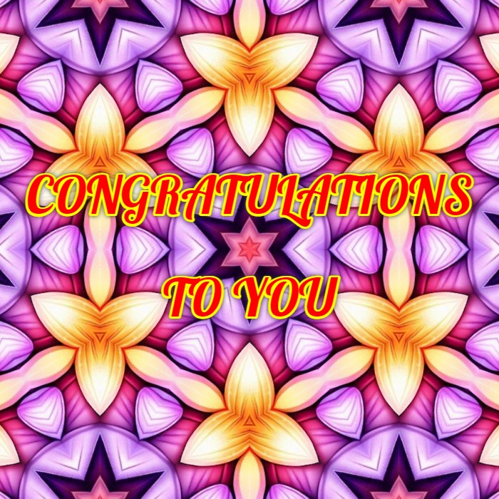 Congratulations Cards with Kaleidoscope Images