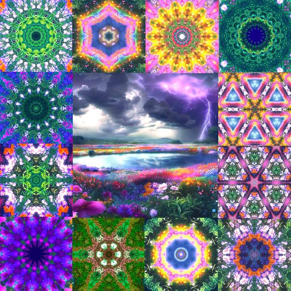 From just one image, different kaleidoscopes can be created